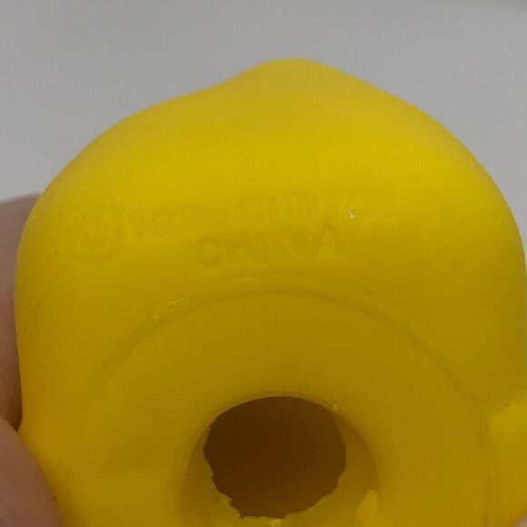 cititoy yellow rubber duck white hair and chest 1.5 inches vntage 90s - Picture 9 of 9